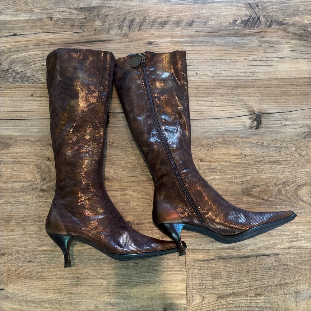 Size 7 Donald J. Pliner high brown boots